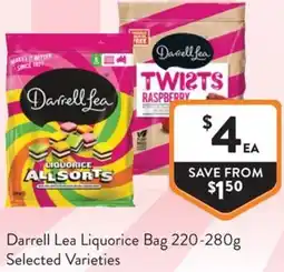 Foodworks Darrell Lea Liquorice Bag offer