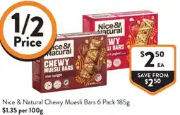 Foodworks Nice & Natural Chewy Muesli Bars offer