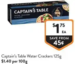 Foodworks Captain's Table Water Crackers offer