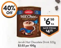 Foodworks Jarrah Hot Chocolate Drink offer