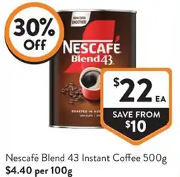 Foodworks Nescafé Blend 43 Instant Coffee offer