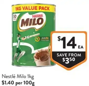 Foodworks Nestlé Milo offer