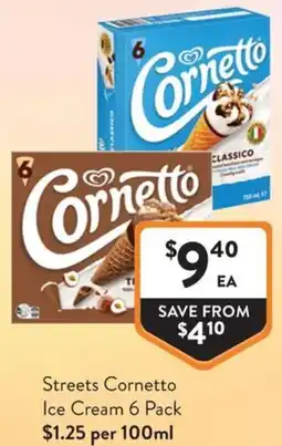 Foodworks Streets Cornetto Ice Cream offer