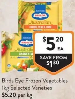 Foodworks Birds Eye Frozen Vegetables offer