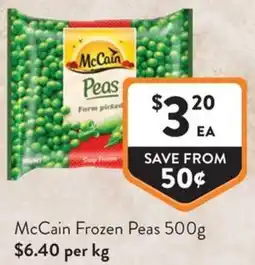 Foodworks McCain Frozen Peas offer