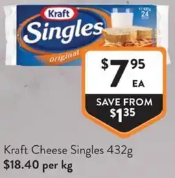 Foodworks Kraft Cheese Singles offer