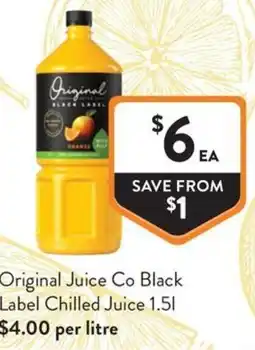 Foodworks Original Juice Co Black Label Chilled Juice offer