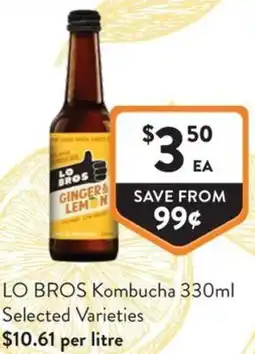 Foodworks LO BROS Kombucha offer