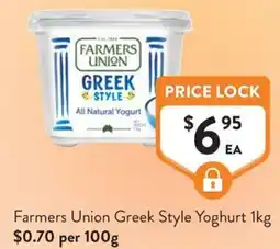 Foodworks Farmers Union Greek Style Yoghurt offer