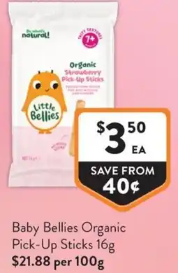 Foodworks Baby Bellies Organic Pick-Up Sticks offer