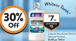 Foodworks Listerine Mouthwash offer