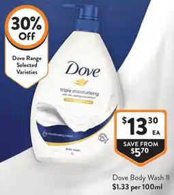 Foodworks Dove Body Wash offer