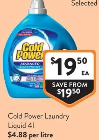 Foodworks Cold Power Laundry Liquid offer
