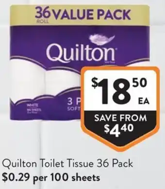 Foodworks Quilton Toilet Tissue offer