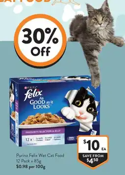 Foodworks Purina Felix Wet Cat Food offer