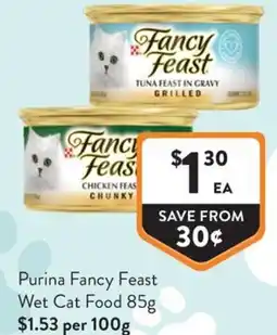 Foodworks Purina Fancy Feast Wet Cat Food offer
