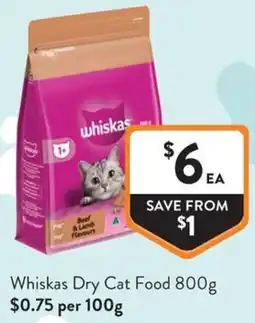 Foodworks Whiskas Dry Cat Food offer