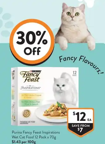 Foodworks Purina Fancy Feast Inspirations Wet Cat Food offer