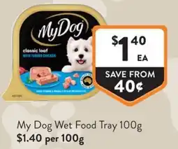 Foodworks My Dog Wet Food Tray offer