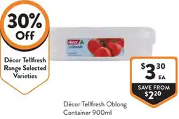 Foodworks Décor Tellfresh Oblong Container offer