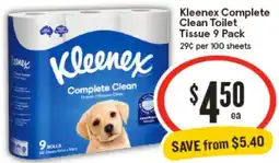IGA Kleenex Complete Clean Toilet Tissue offer