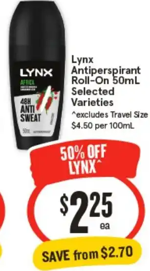 Lynx Antiperspirant Roll-On