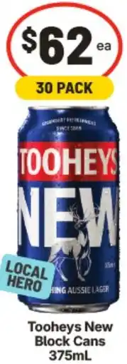 IGA Tooheys New Block Cans offer