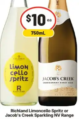 IGA Richland Limoncello Spritz or Jacob's Creek Sparkling NV Range offer