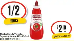 IGA MasterFoods Tomato Squeezy Sauce offer