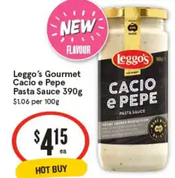 IGA Leggo's Gourmet Cacio e Pepe Pasta Sauce offer