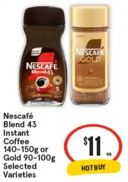 IGA Nescafé Blend 43 Instant Coffee or Gold offer