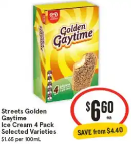 IGA Streets Golden Gaytime Ice Cream offer