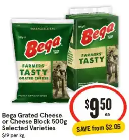 IGA Bega Grated Cheese or Cheese Block offer