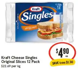 IGA Kraft Cheese Singles Original Slices offer