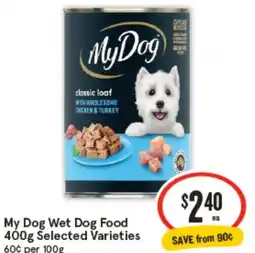 IGA My Dog Wet Dog Food offer