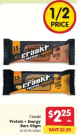 Spar Crankt Protein + Energy Bars offer
