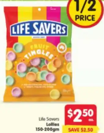 Spar Life Savers Lollies offer