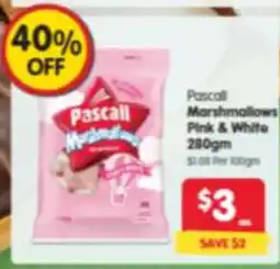Spar Pascall Marshmallows Pink & White offer