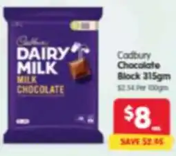 Spar Cadbury Chocolate Block offer