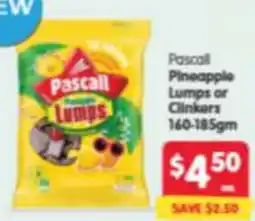 Spar Pascall Pineapple Lumps or Clinkers offer