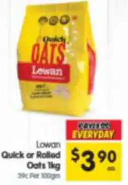 Spar Lowan Quick or Rolled Oats offer