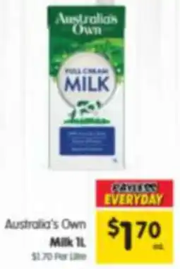 Spar Australia's own milk offer