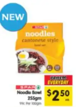 Spar SPAR Noodle Bowl offer