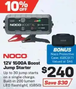 Repco NOCO 12V 1500A Boost Jump Starter offer
