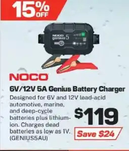 Repco NOCO 6V/12V 5A Genius Battery Charger offer