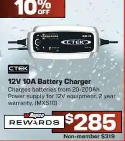 Repco 12V 10A Battery Charger Charges offer
