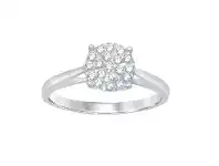 Bevilles Jewellery Martina Ring with 1/4ct of Diamonds in 9ct White Gold - Q offer