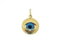 Bevilles Jewellery 9ct Yellow Gold Evil Eye Pendant offer