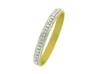 Bevilles Jewellery Stainless Steel Yellow Crystal Pave Bangle offer