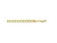 Bevilles Jewellery 9ct Yellow Gold Silver Infused Curb Necklace 50cm offer
